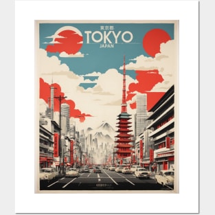 Tokyo Japan Travel Vintage Tourism Poster Posters and Art